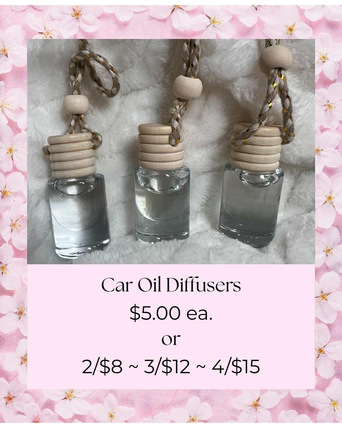 Car Oil Diffuser Scents "C-E"
